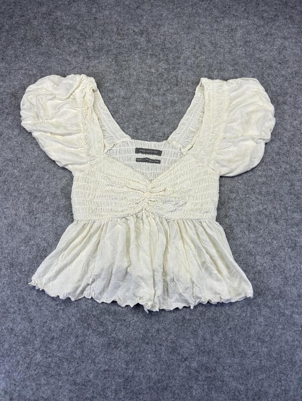 NWOT Urban Outfitters Crop Top Sz XS Flowy Summer Babydoll Pin Up Summer Chic